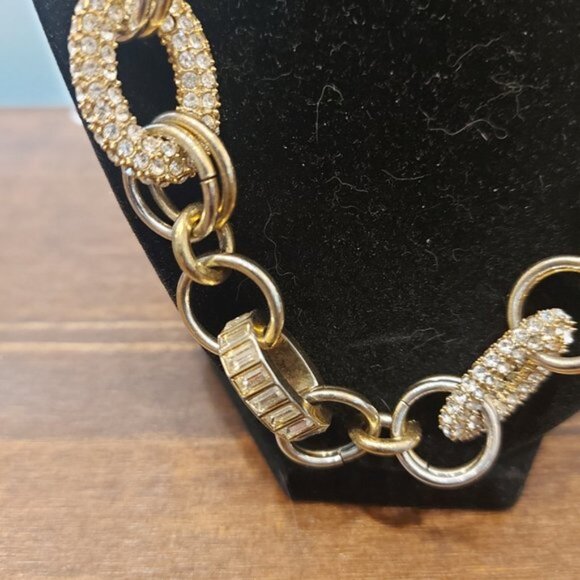 Chunky Gold Tone Looped Necklace - Picture 5 of 5